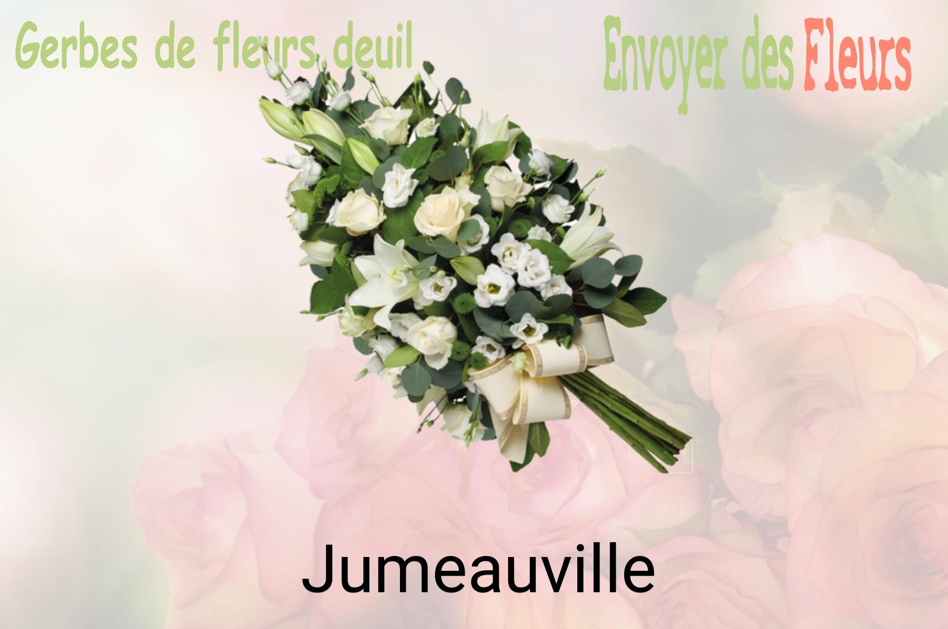 Gerbe de fleurs de deuil livrée à Jumeauville